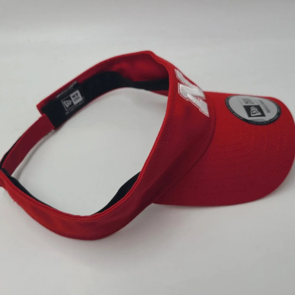 Nebraska Cornhuskers Visor Hat Adjustable New Era Red White NCAA University Men
